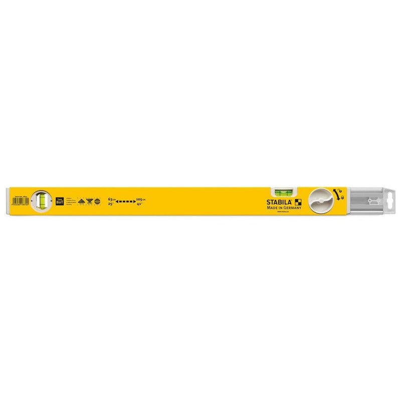 Stabila 29441 25 Inch - 41 Inch Type 80 T Extendable Spirit Level Tool - Image 2